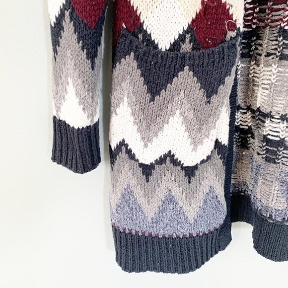 American Eagle thick heavy knit long lines tunic duster long sleeve open sweater - Picture 2 of 7